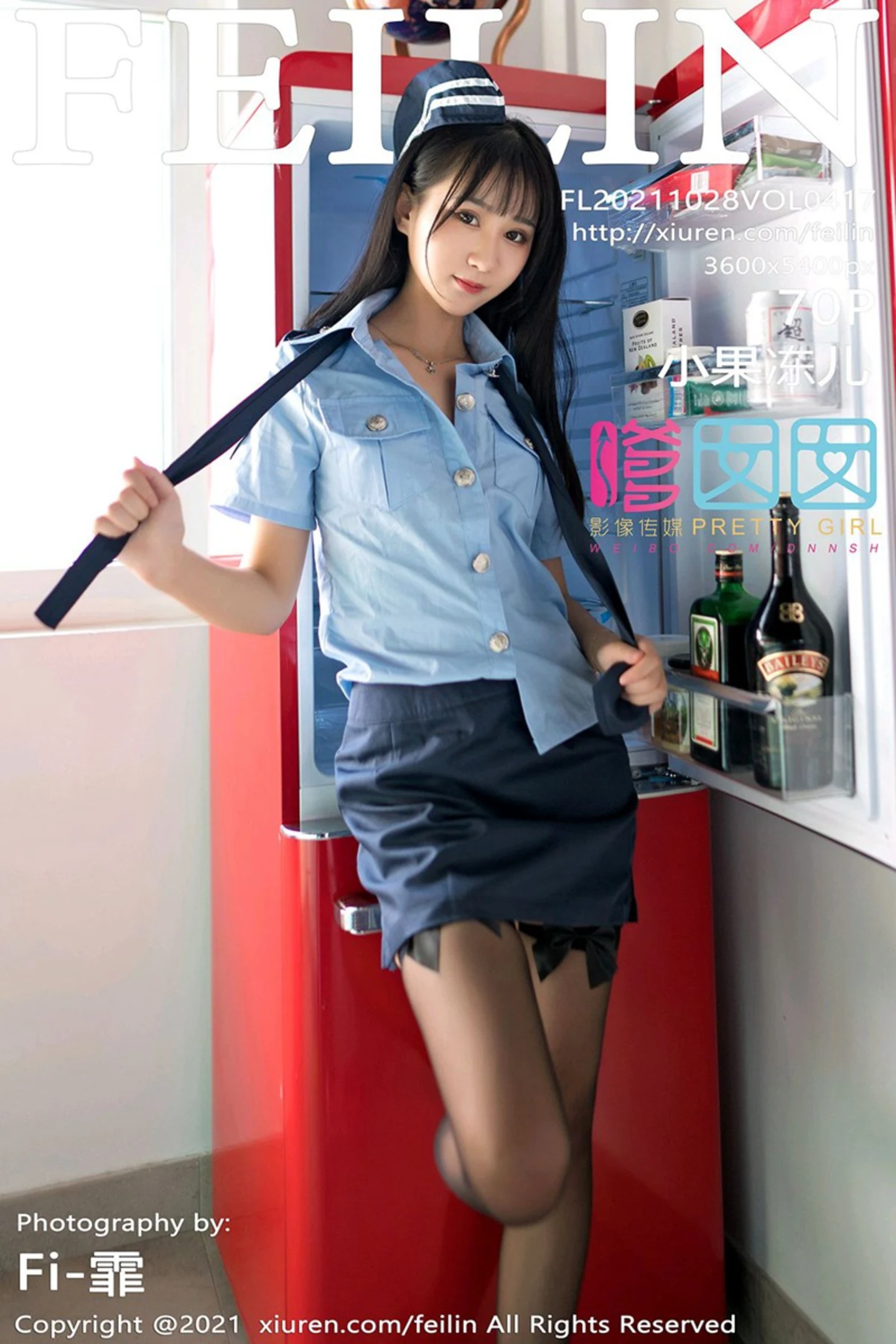 [FeiLin嗲囡囡]VOL.417_模特小果冻儿JK制服配黑丝裤袜+情趣兔耳装秀完美身材诱惑写真70P-秀人网 - XiuRen.Space